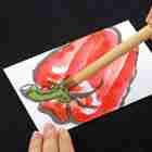 絵手紙制作の第7段階 / Stage 7 of making an etegami