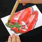 絵手紙制作の第8段階 / Stage 8 of making an etegami