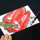 絵手紙制作の第9段階 / Stage 9 of making an etegami